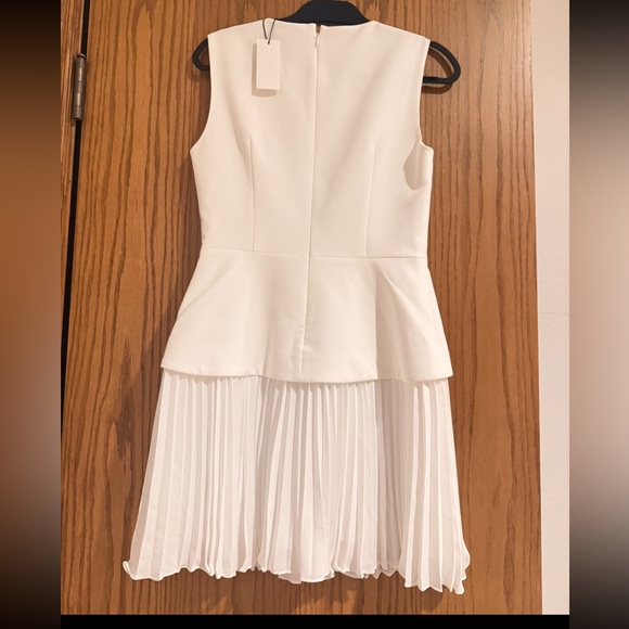 Milly Ivory Sleeveless Pleated Mini Dress - Picture 4 of 4